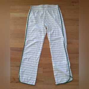 Lake Pima Cotton Pajama Pants Green Stripe Small